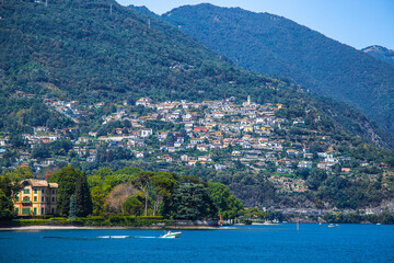 Wall Mural - View of the village Torno Fagetto Laglio Quarzano on the Como Lake, Lombardy, Italy