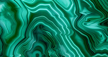 Malachite Green Turquoise Mineral Gemstone Texture, Amazing Polished Slab Of Malachite Mineral Gemstone, Luxury Abstract Fantasy Pattern Background, Created With Generative AI