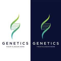 Wall Mural - Logo design template DNA elements. Bio tech, DNA people, bio DNA, DNA spirals. Logos can be for science, pharmacy and medical.