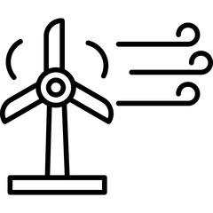 Canvas Print - Wind Energy Icon