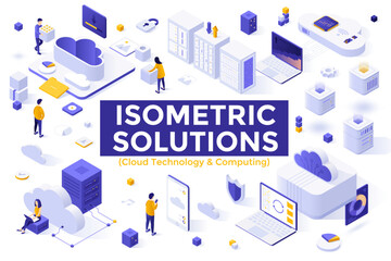 Collection Of Isometric Vector Elements