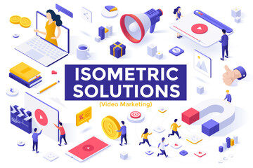 Collection Of Isometric Vector Elements