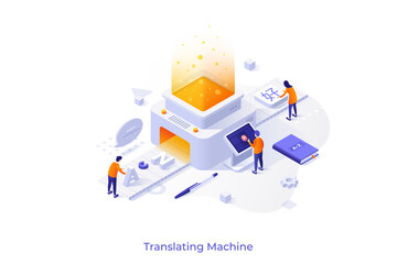Vector Concept For Isometric Business Scene