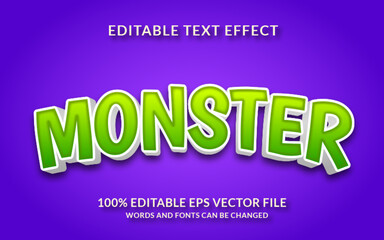 Wall Mural - Monster Editable Text Effect