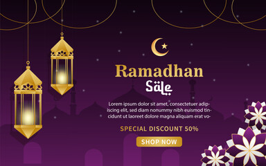 Canvas Print - Ramadan sale banner template