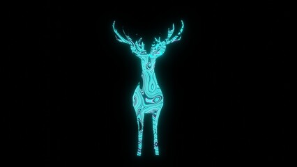 Wall Mural - illustration graphic of beautiful texture or pattern formation on the deer front side body shape, is