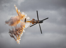 Eurocopter Cougar AS532 With Flares