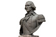 statue of George Washington ,isolated on white background , Generative ai