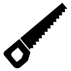 Poster - illustration of a saw. hacksaw construction equipment