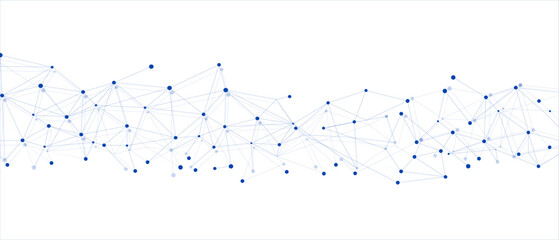 Wall Mural - navy blue network. abstract connection on white background. network technology background with dots 