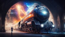 Rail Train Image Generative AI