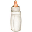Watercolor baby bottle