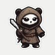 Cute Ninja Panda Sticker