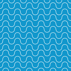 White line wave on blue background,beautiful pattern for interior decorative,abstract concept and design	