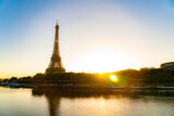 Fototapeta Boho - The Eiffel tower at night. Best Destinations in Europe. Paris, France.