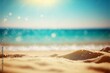 Tropical beach and bokeh sunlight , Generative AI