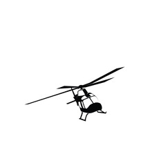 Helicopter logo silhouette