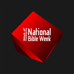 National Bible Week . Geometric design suitable for greeting card poster and banner