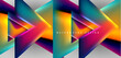 © antishock - Futuristic triangle vector abstract background with colorful fluid gradients