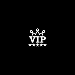 Canvas Print - VIP Very important person icon isolated on dark background