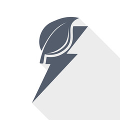 Aufkleber - Green energy vector icon, clean electricity concept flat design illustration
