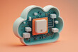 Cloud with Microchip inside of it