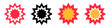 Explosion effect icon set. Impact and bombing. Vector.