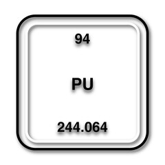 Sticker - Illustrazione con simbolo elemento chimico plutonio