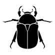 Beetle. Insect silhouette