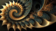 fractal art Abstract fractal patterns and shapes. Infinite universe.Mysterious psychedelic relaxation pattern. Generative AI
