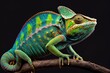chameleon close up . generative ai