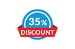 35% of discount, Discount price, Special offer discount.