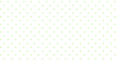 Wall Mural - White simple background with green heart print vector illustration.