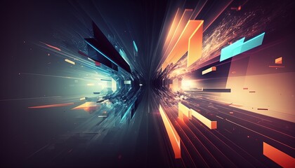 yellow gold blue abstract background, metaverse and technology, laser and geometric theme abstract b