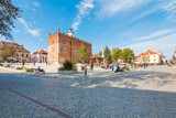 Fototapeta Miasto - SANDOMIERZ, POLAND - 17 June 2020: The old town hall and main square in Sandomierz. Poland. Europe.
