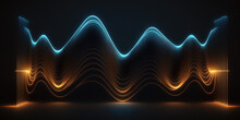 Sound Waves, Abstract Background, Cinematic Colors, Generative AI