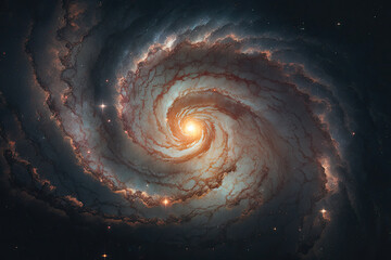 Colorful view of the universe, nebula and milky way. Generative AI