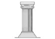 Columna griega ilustración vector, creado con IA generativa