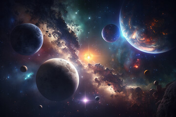 planets in space