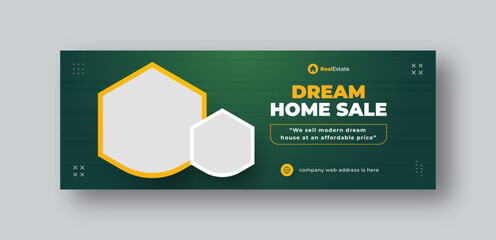 real estate social media facebook cover web banner template