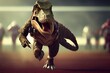 © Johnathan - Dinosaur Football Athlete On The Field Generative AI