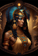 Nephthys - Digital Illustration - Generated By Artificial Intelligence