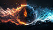 © Fabien - Fire & Ice - HD Wallpaper