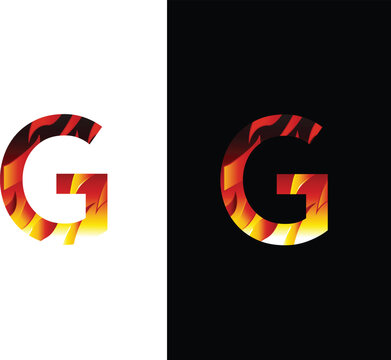 g fire logo, g logo, g letter logo, g alphabet logo, fire logo, bar b q logo, burning logo, red heat