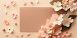 © kristina - framework for photo or congratulation with flowers. sakura, cherry blossom. easter card with spring flowers, woman's day, 8 march, Easter, mother's day, birthday, anniversary, wedding, generative ai