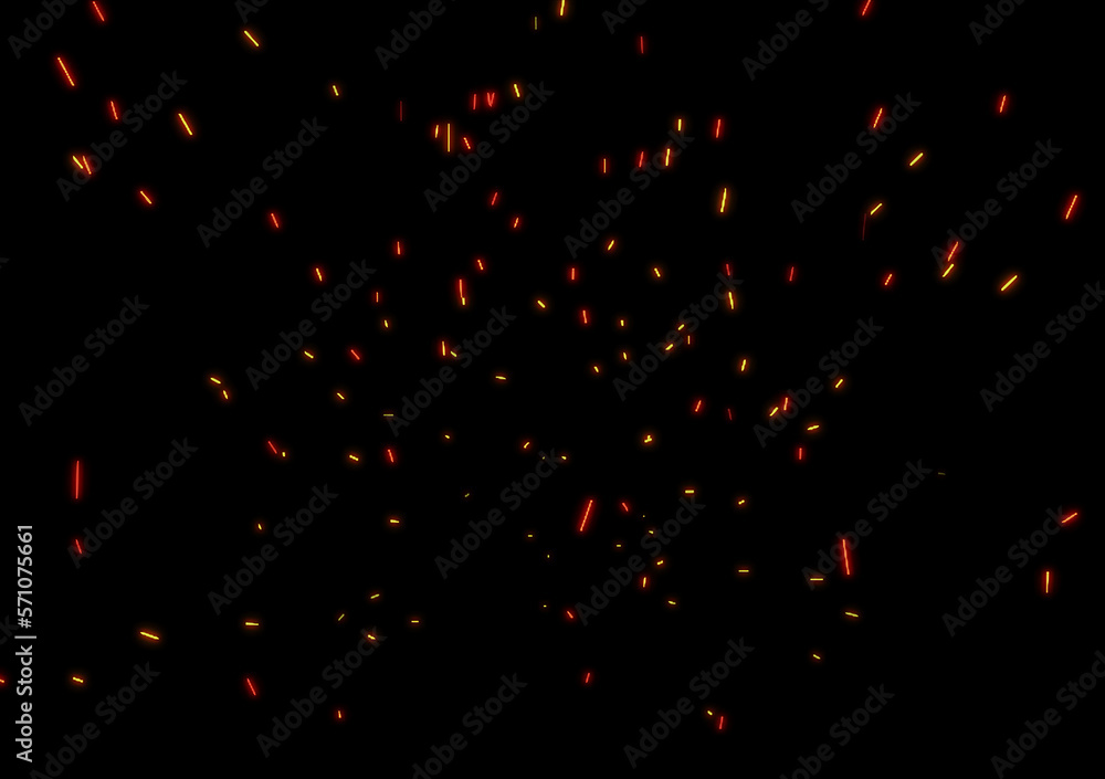 飛び散る火花のエフェクト素材Fire sparks background の Stock イラスト | Adobe Stock
