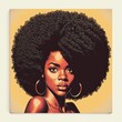 Black History Month, Black power hair, black woman, cabelo mulher negra black power, GENERATIVE AI