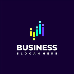 Wall Mural - simple financial and investment logo designs concept vector, modern finance logo designs, graph, dia