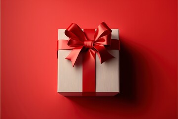 Wall Mural - gift box with generative ai