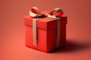 Wall Mural - gift box with generative ai